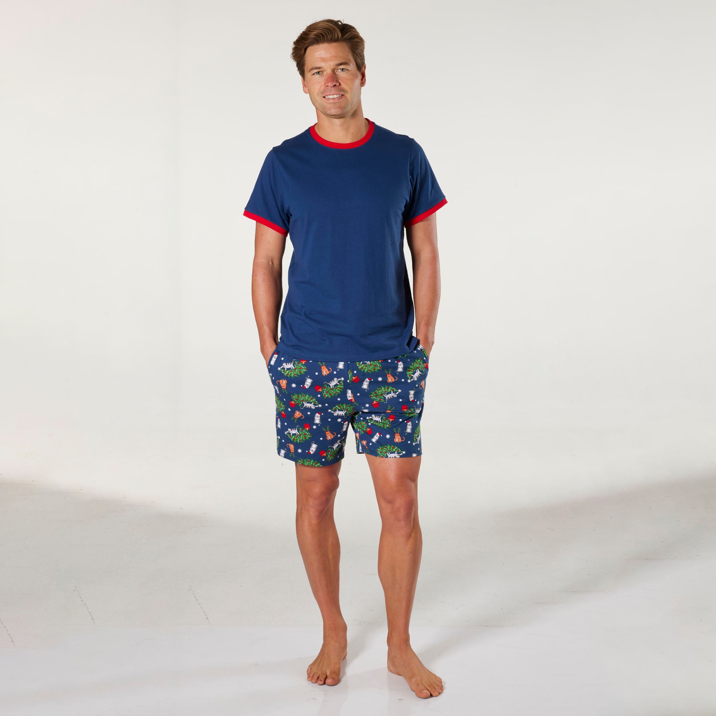 Mitch Dowd Mens Christmas Cats Pyjama Set Image 4