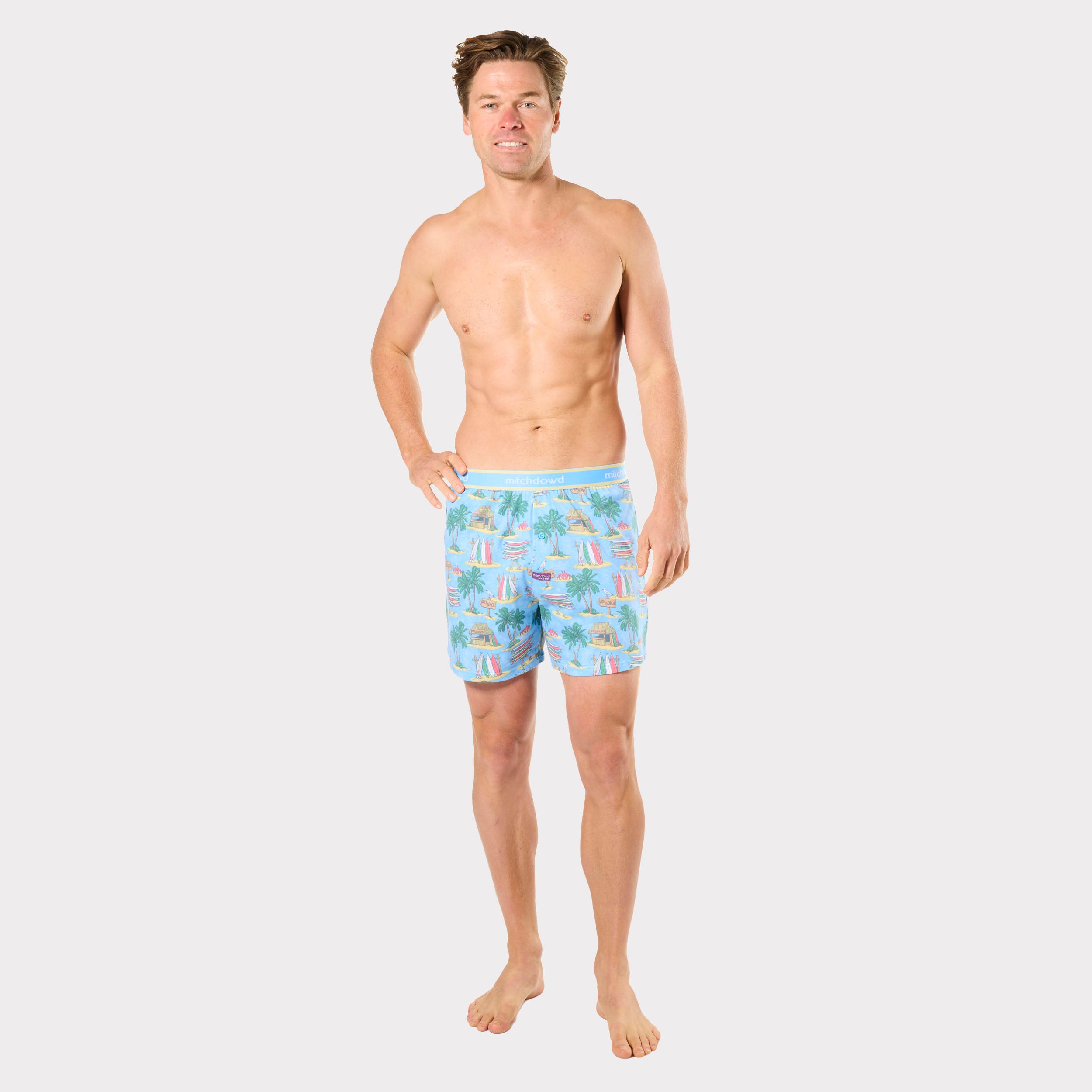 Mitchdowd Mens Tropical Beach Boxer Short