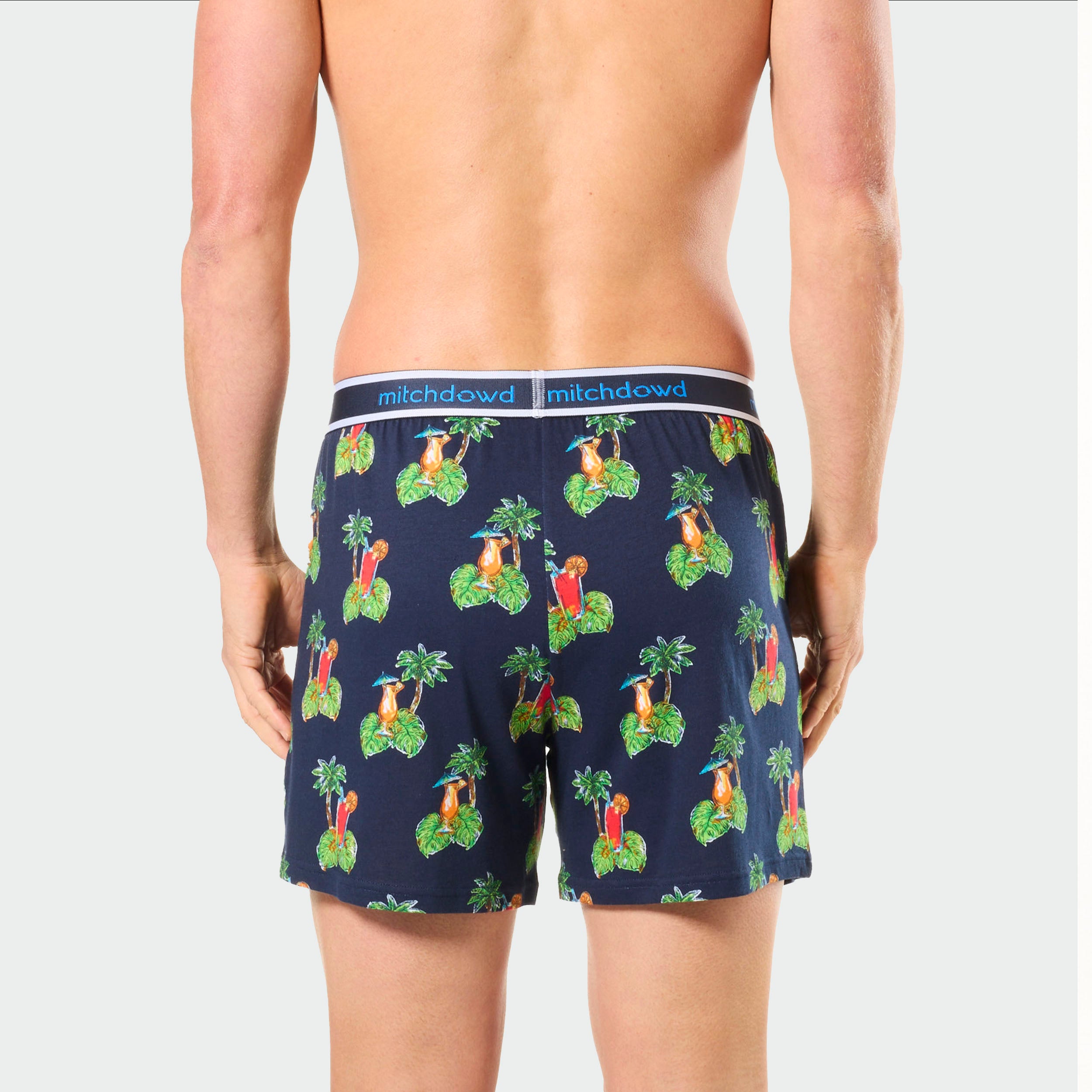 Mitchdowd Men's Cocktail Bar Printed Loose Knit Boxer