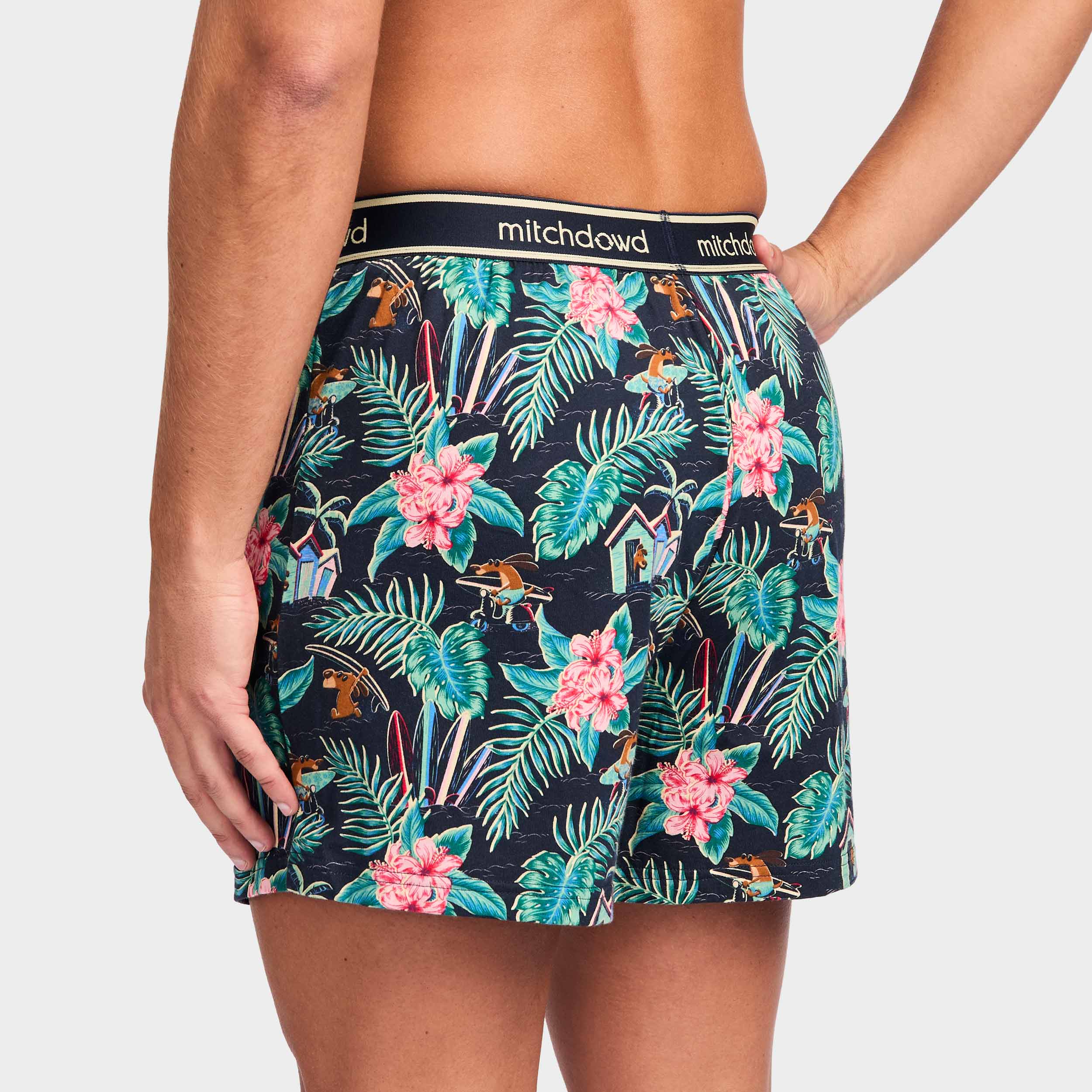 Mitchdowd Men’s Palm Pups Knit Boxer Shorts