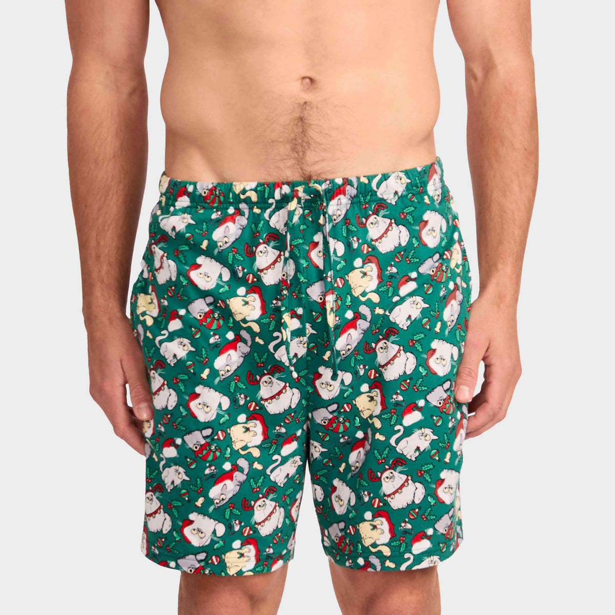 Mitchdowd Men's Christmas Kitties Sleep Short