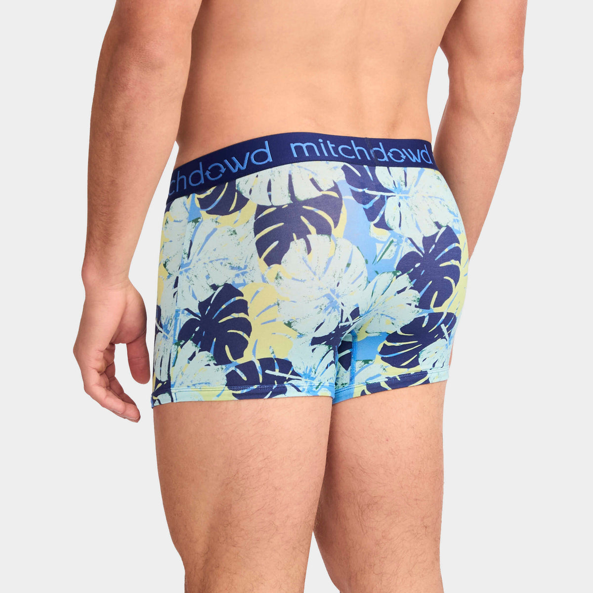 Mitchdowd Men's Blue Monstera Bamboo Trunk 2 Pack