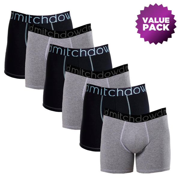 Men’s Room To Move Cotton Trunks Value 6 Pack – Assorted