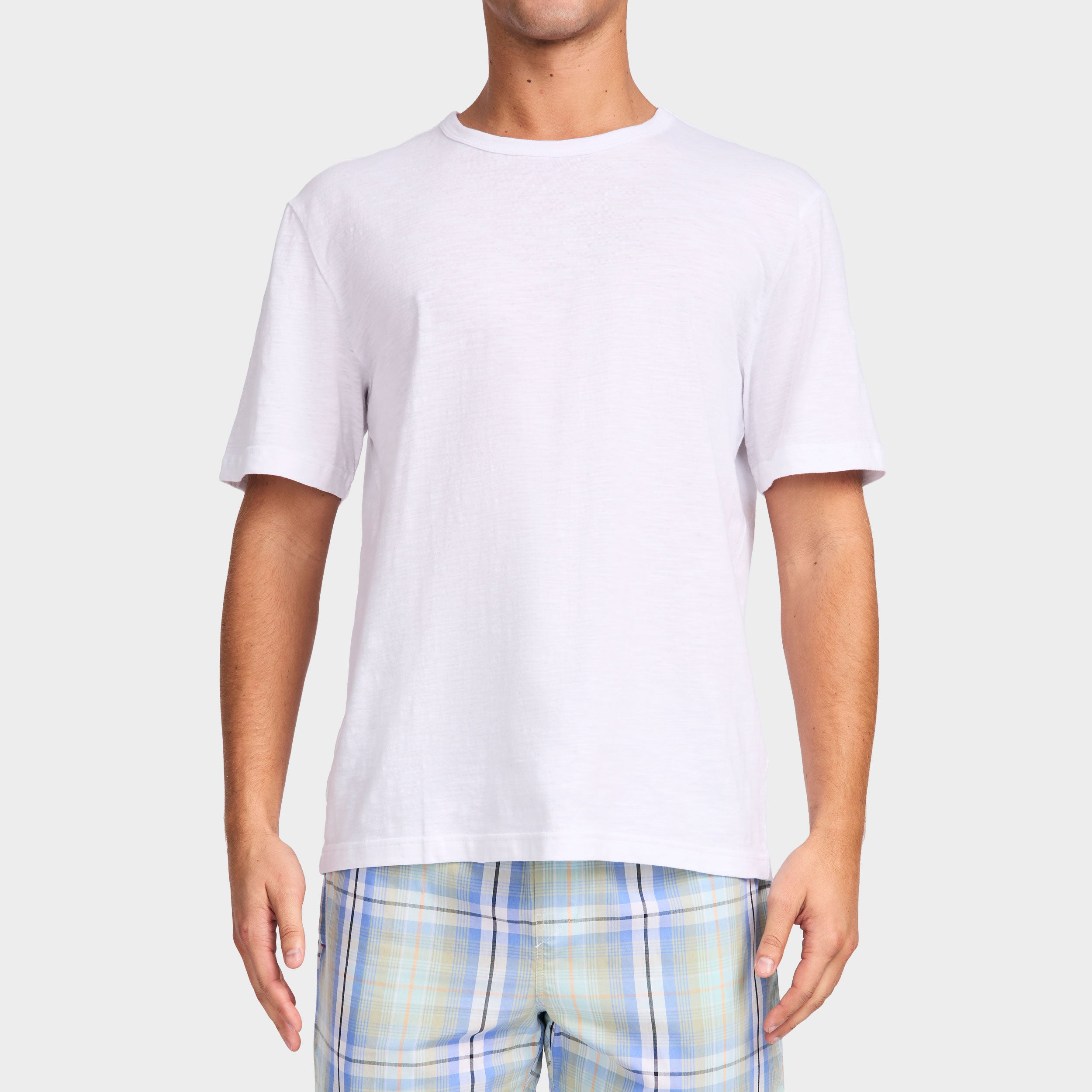 Mitchdowd Men’s Cotton Slub White Sleep Tee