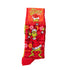 Men's Grinch Dance Cotton Crew Socks - Red