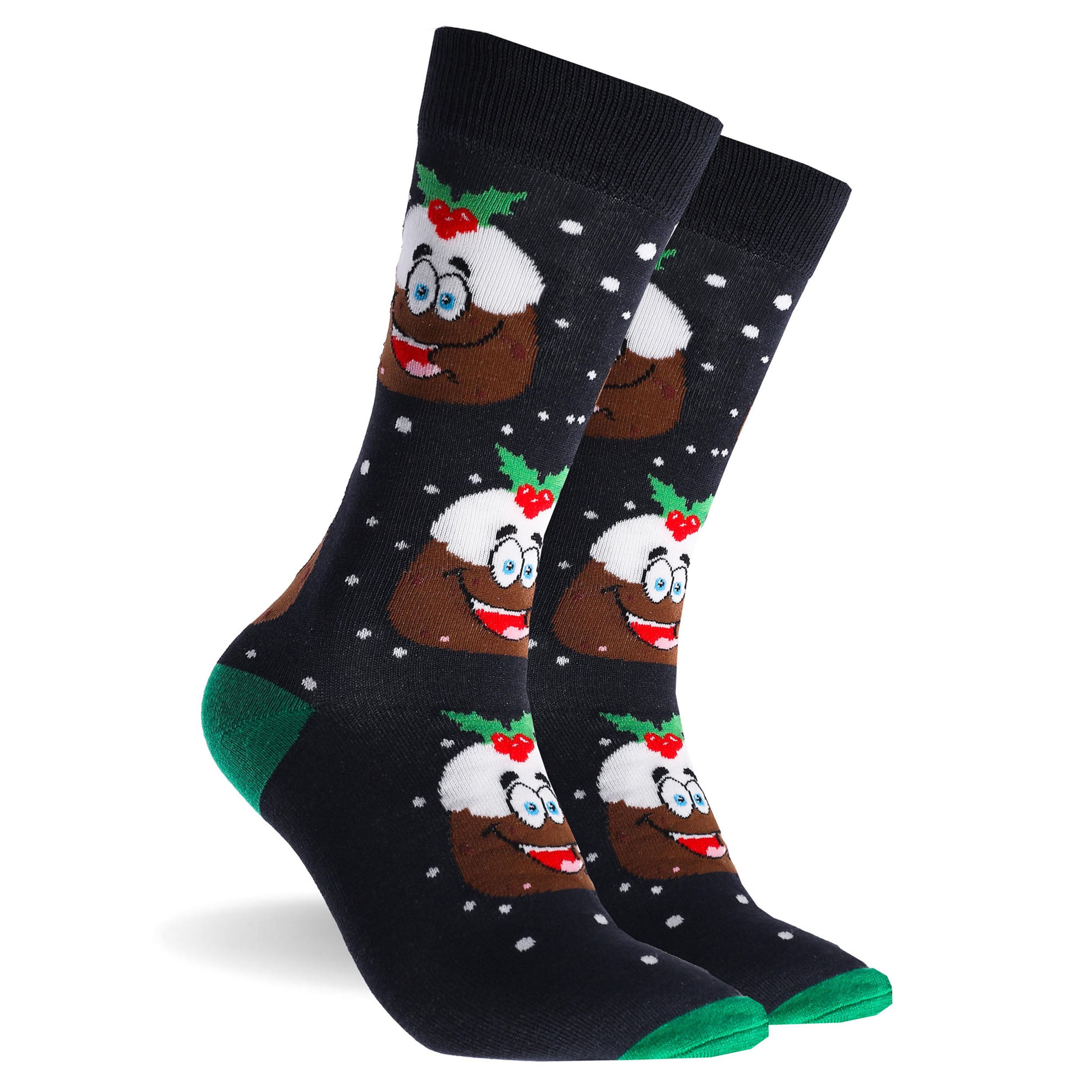 Men's Ugly Christmas Cotton Crew Socks 3 Pack - Blue & Red - Image 4