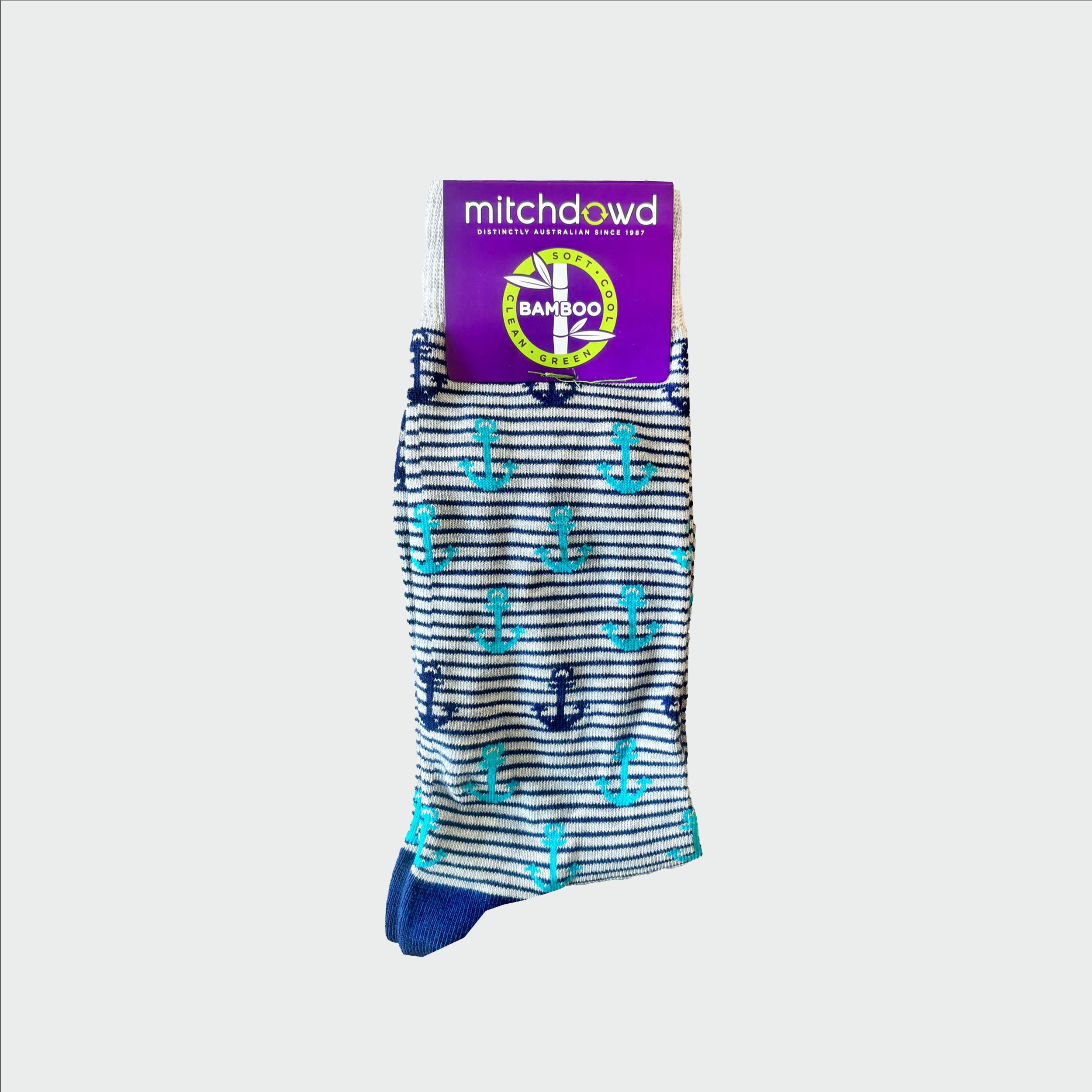 Mitch Dowd Men's Bamboo Anchor Crew Sock
