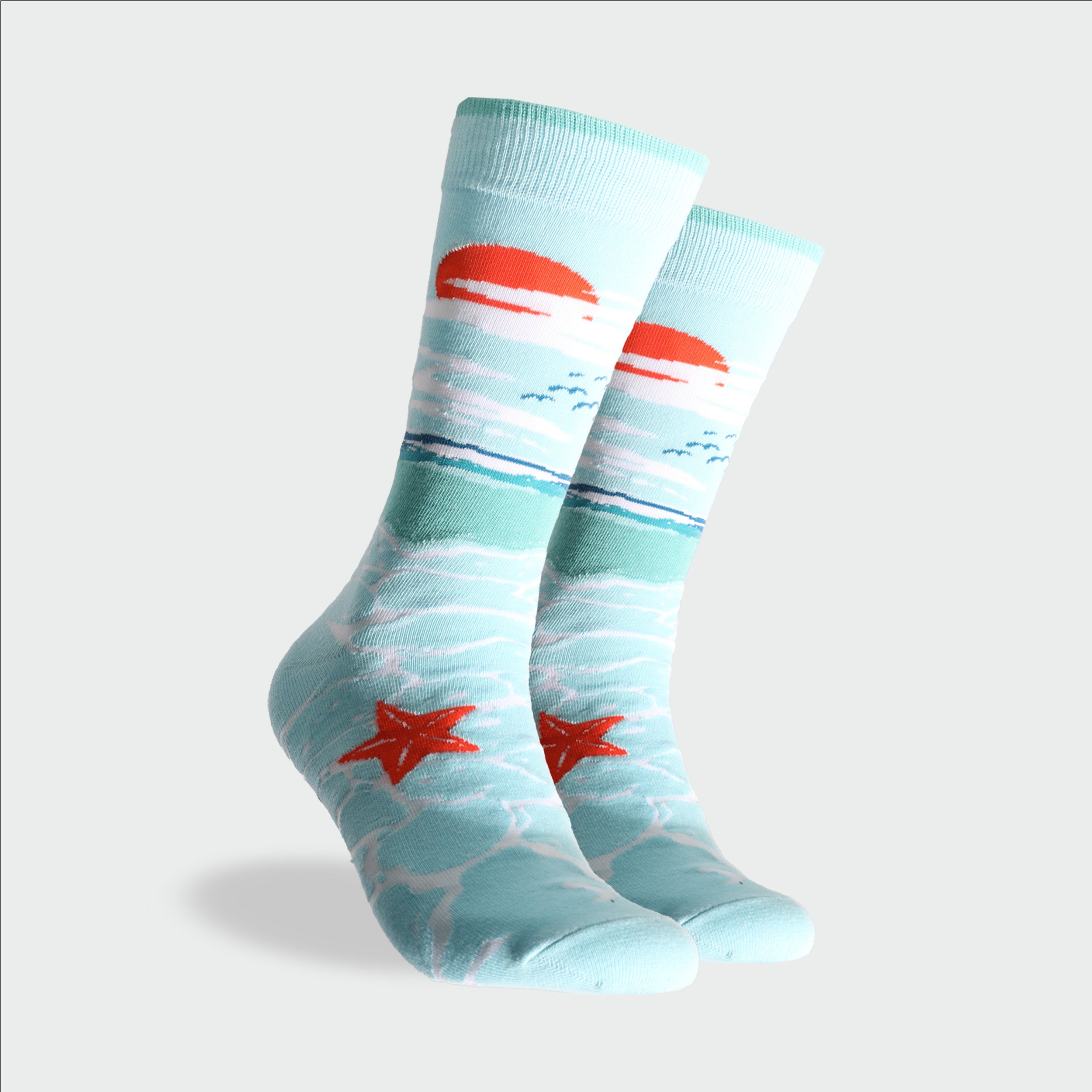 Mitchdowd Mens Beach Sunset Crew Socks