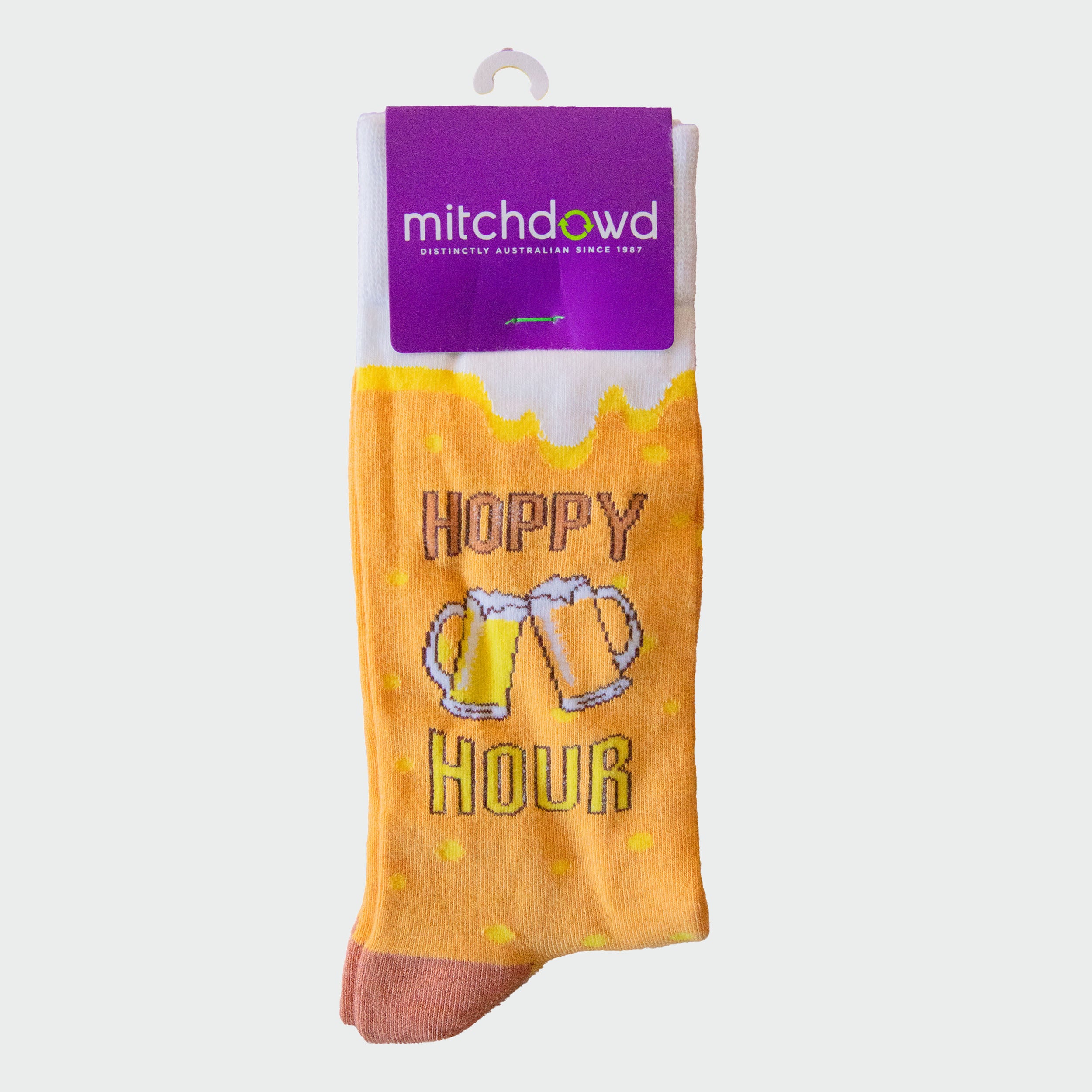 Mitch Dowd Men's Bamboo Socks - "Hoppy Hour" Print