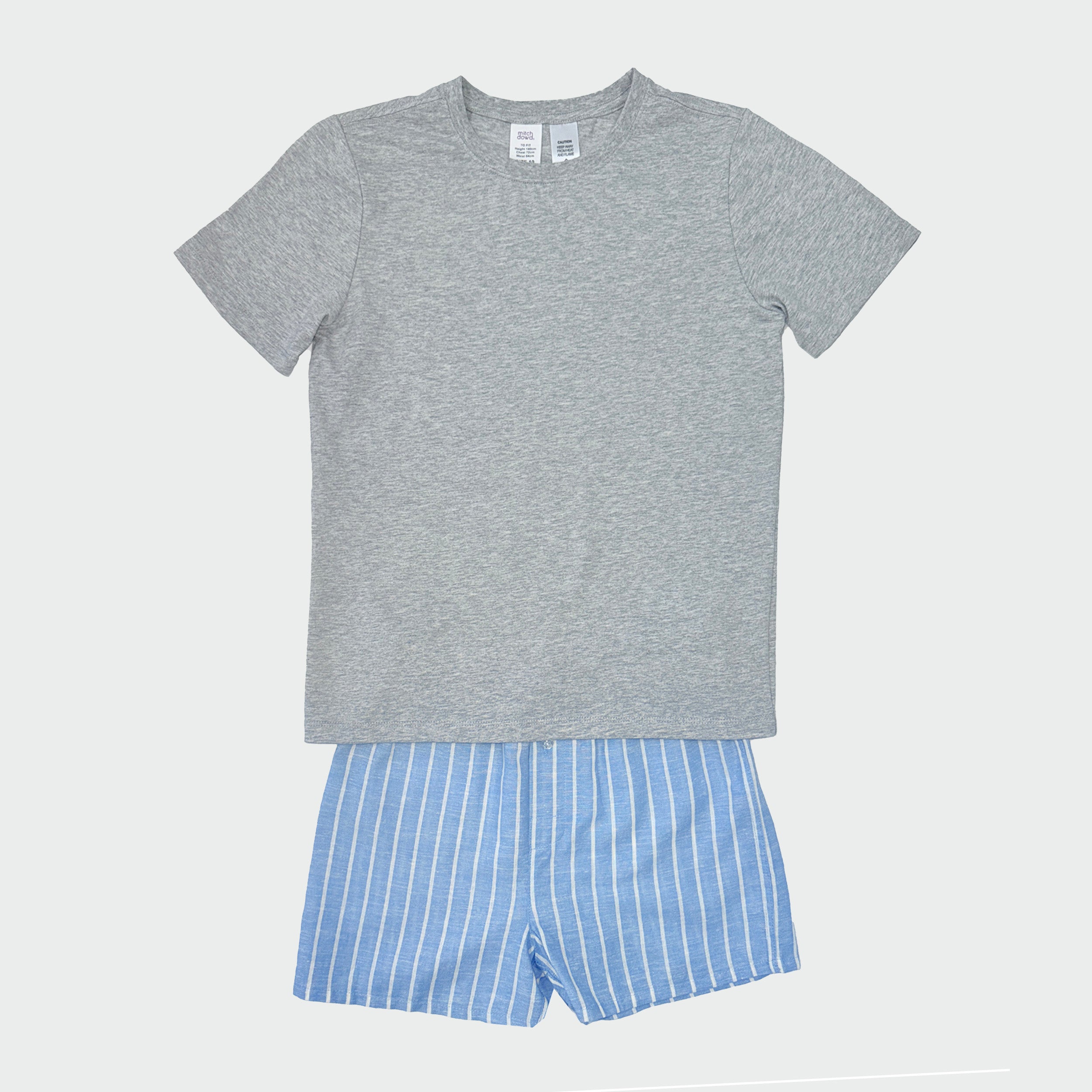 Mitchdowd Boys Blue Stripe Pyjama Set
