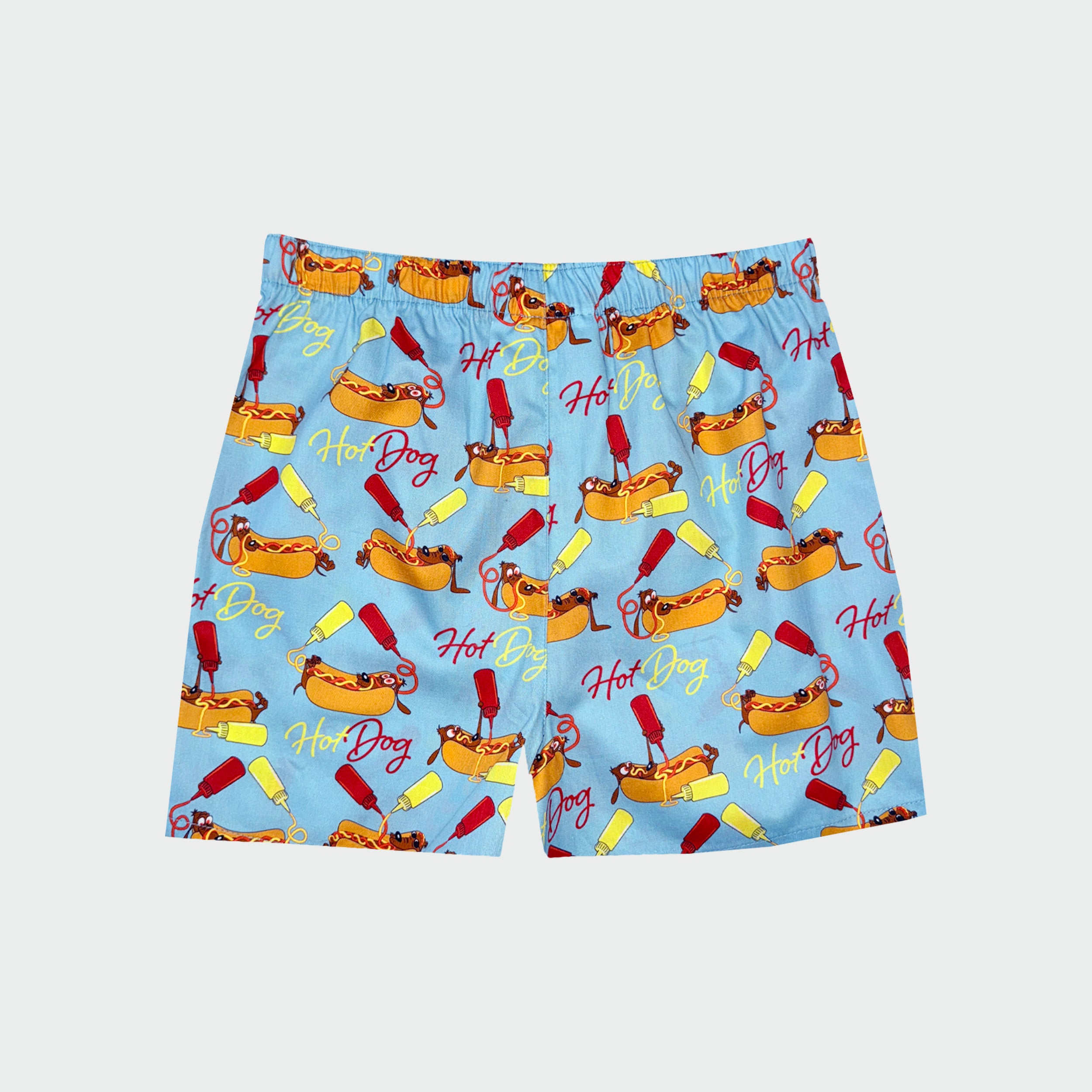 Boys Hot Dog 100% Cotton Boxer Shorts