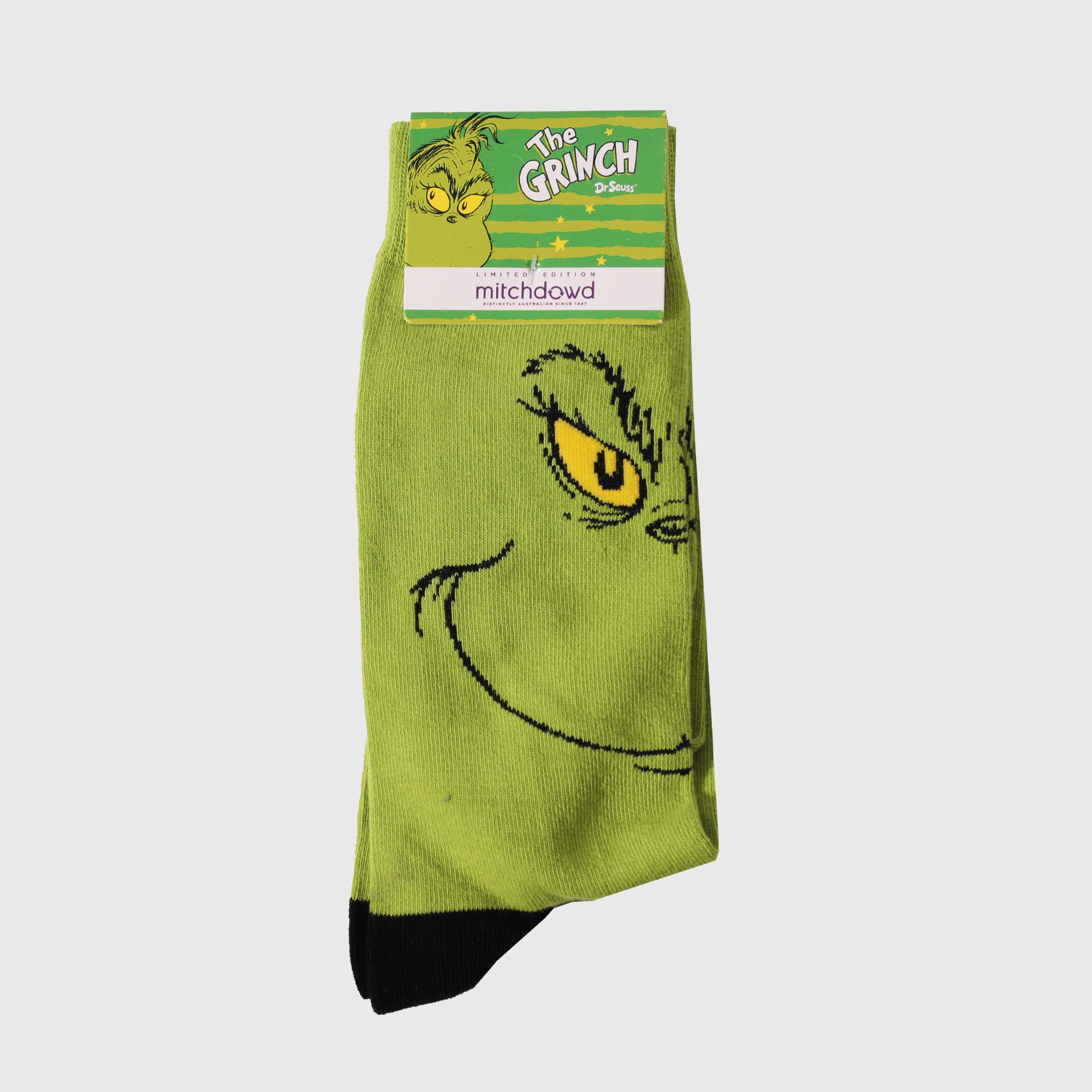 Mitchdowd Christmas Feelin Grinchy Crew Socks