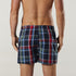 Men's Deep Water Check Bamboo Boxer Shorts - Navy & Red