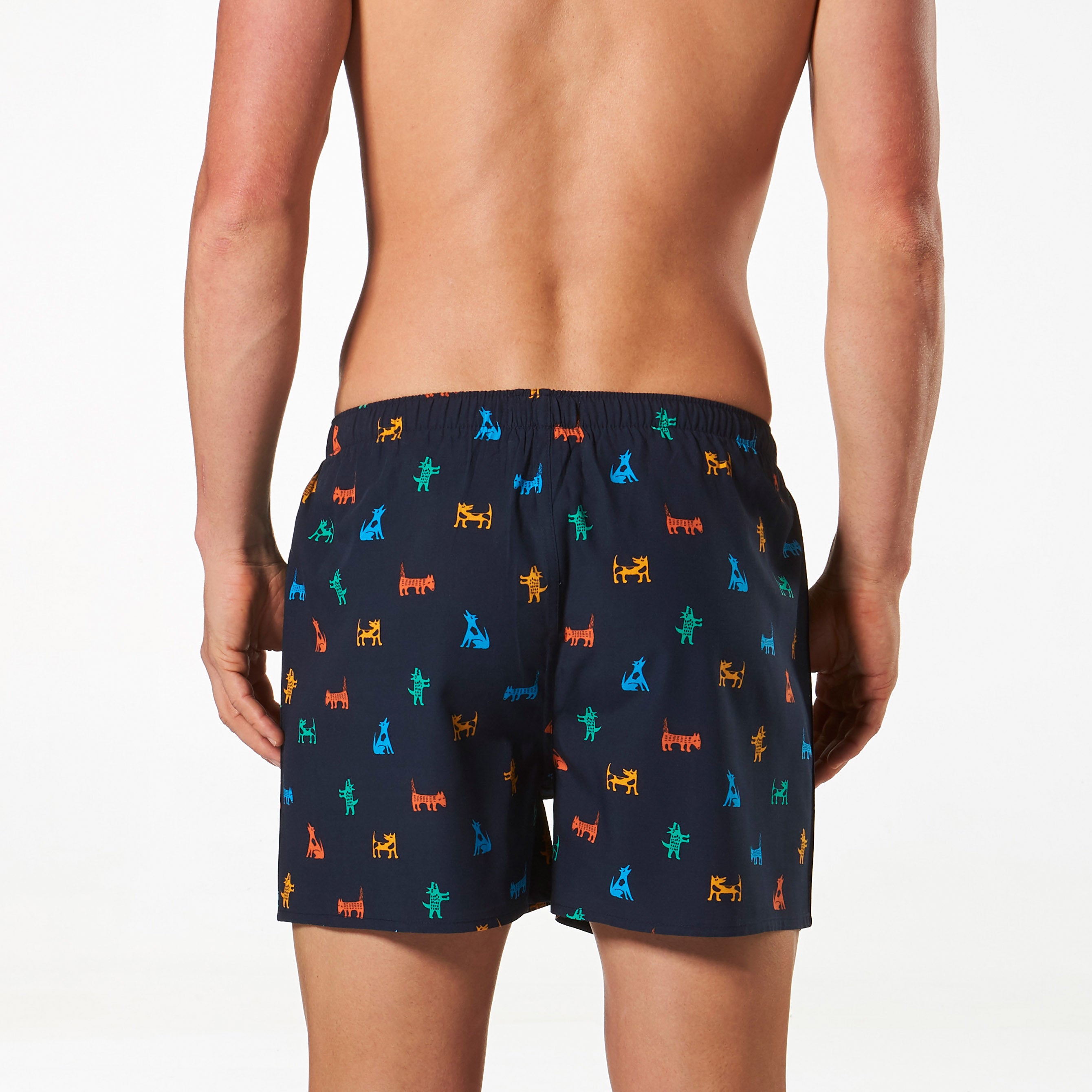 Men's Dog Gone Bad Bamboo Boxer Shorts - Navy - Image 3