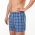 Men's Regular Check Yarn Dyed Boxer Shorts 3 Pack - Navy