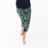 Women's Dark Jungle Woven Pant and Knit Tee Pyjama Set - Navy