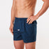 Men's Dark Leaf Cotton Boxer Shorts - Navy