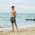 Men's Back Beach Bamboo Printed Woven Sleep Short - Navy