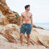 Men's Back Beach Bamboo Printed Woven Sleep Short - Navy