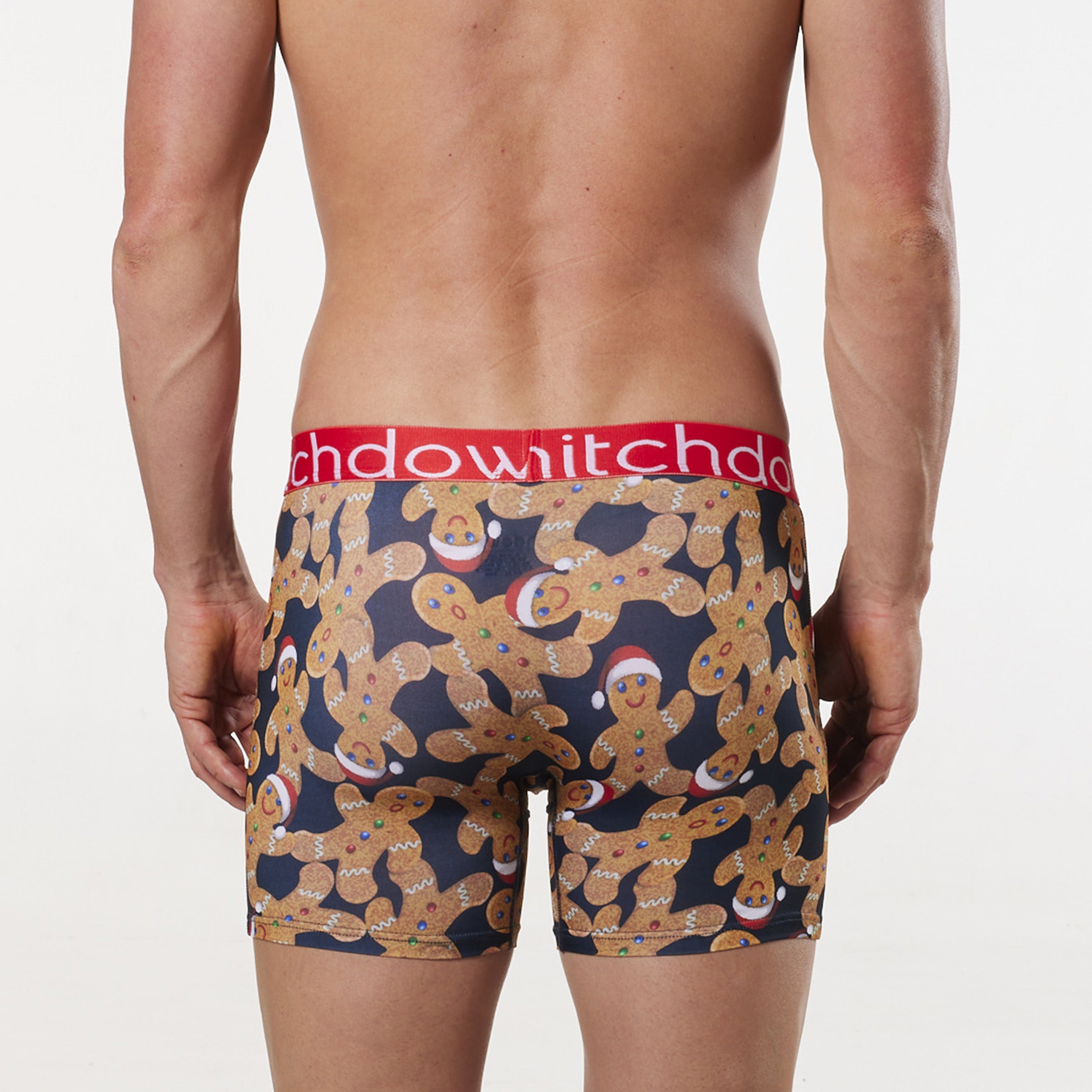 Men's Christmas Jolly Gingerbread Man Active Room To Move Trunk - Navy - Image 3