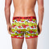 Men's All Over Grinch Fitted Mid-Length Trunk - Red