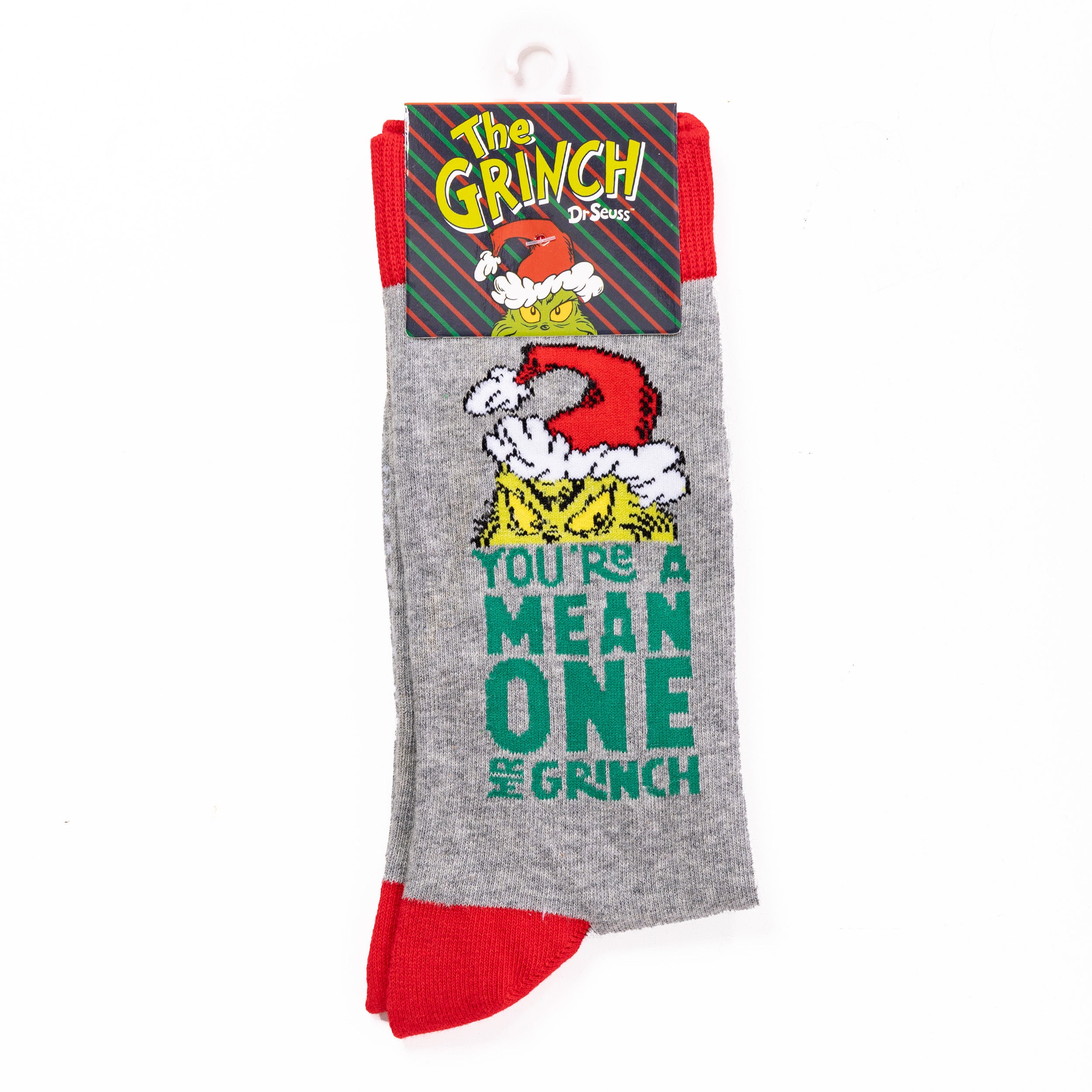 Men's Grinch Mean Cotton Crew Socks