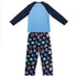 Boy's Retro Road Flannel Long Sleeve Pyjama Set - Navy