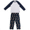 Boy's Airedales Flannel Long Sleeve Pyjama Set - Navy
