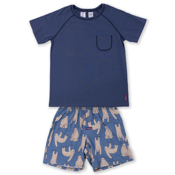 Kid's Slow Sloth Knit Cotton Short Pyjama Set