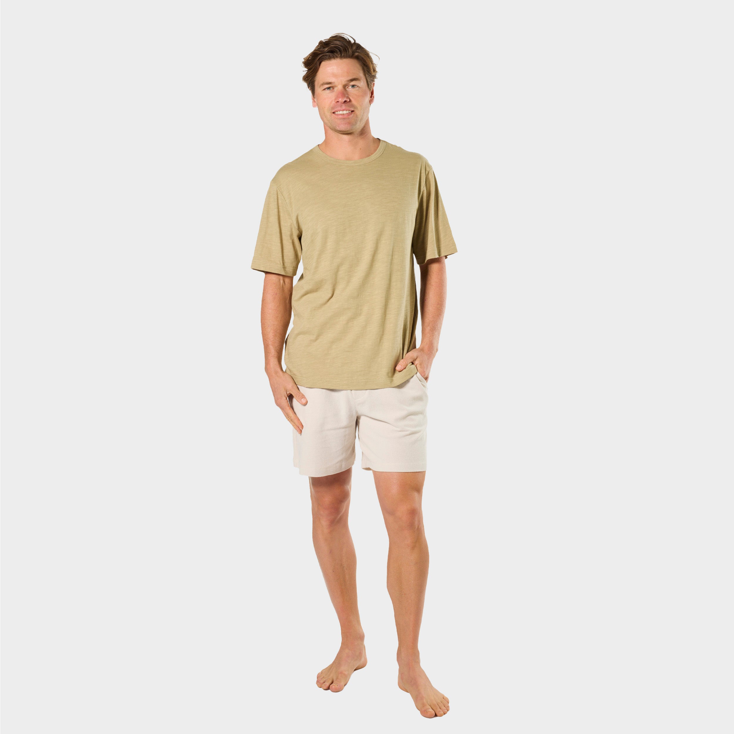 Mitchdowd Mens Slub Natural Sleep Tee