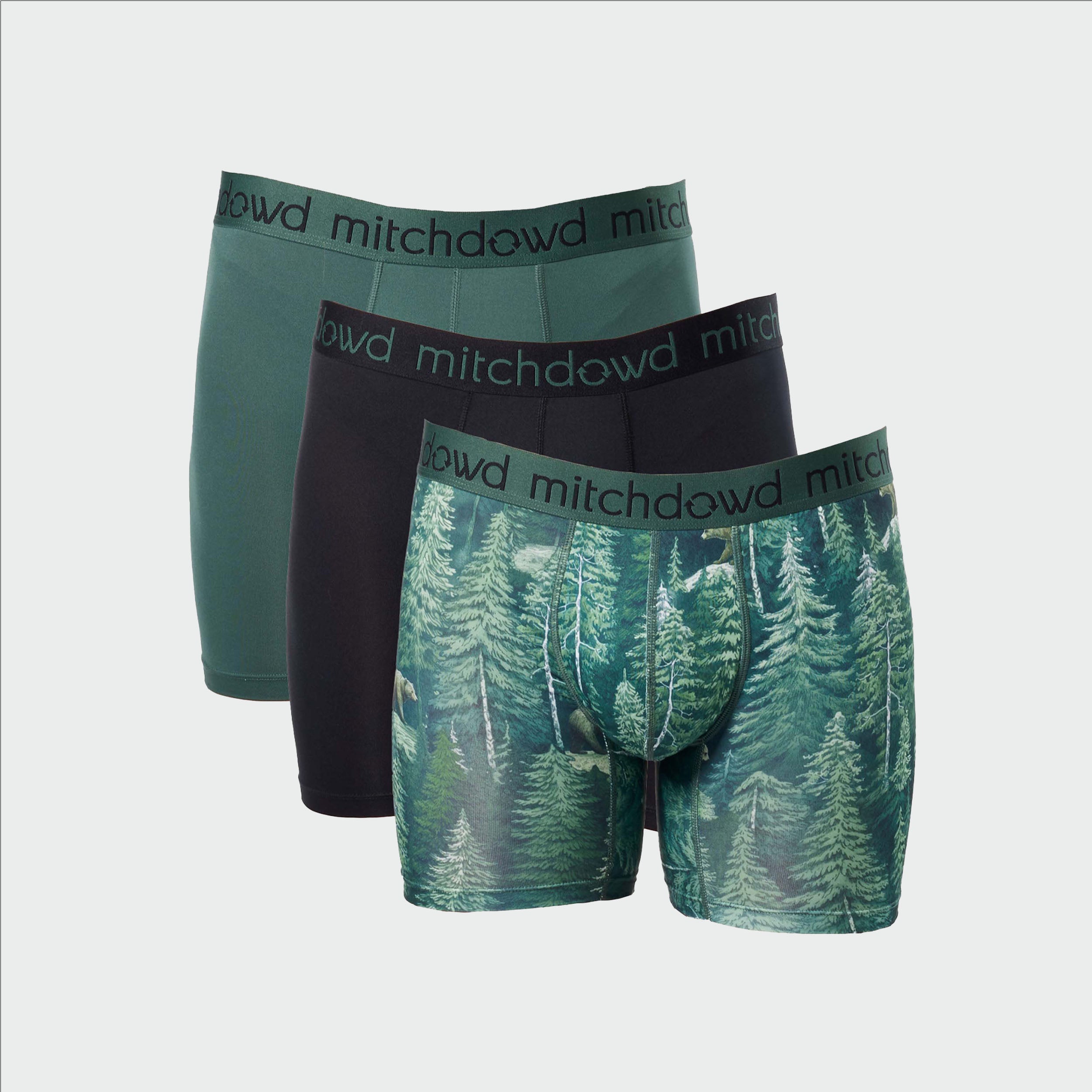 Men's Eco Forest Bears Recycled Repreve® Comfort Trunk 3 Pack - Forest - Image 1