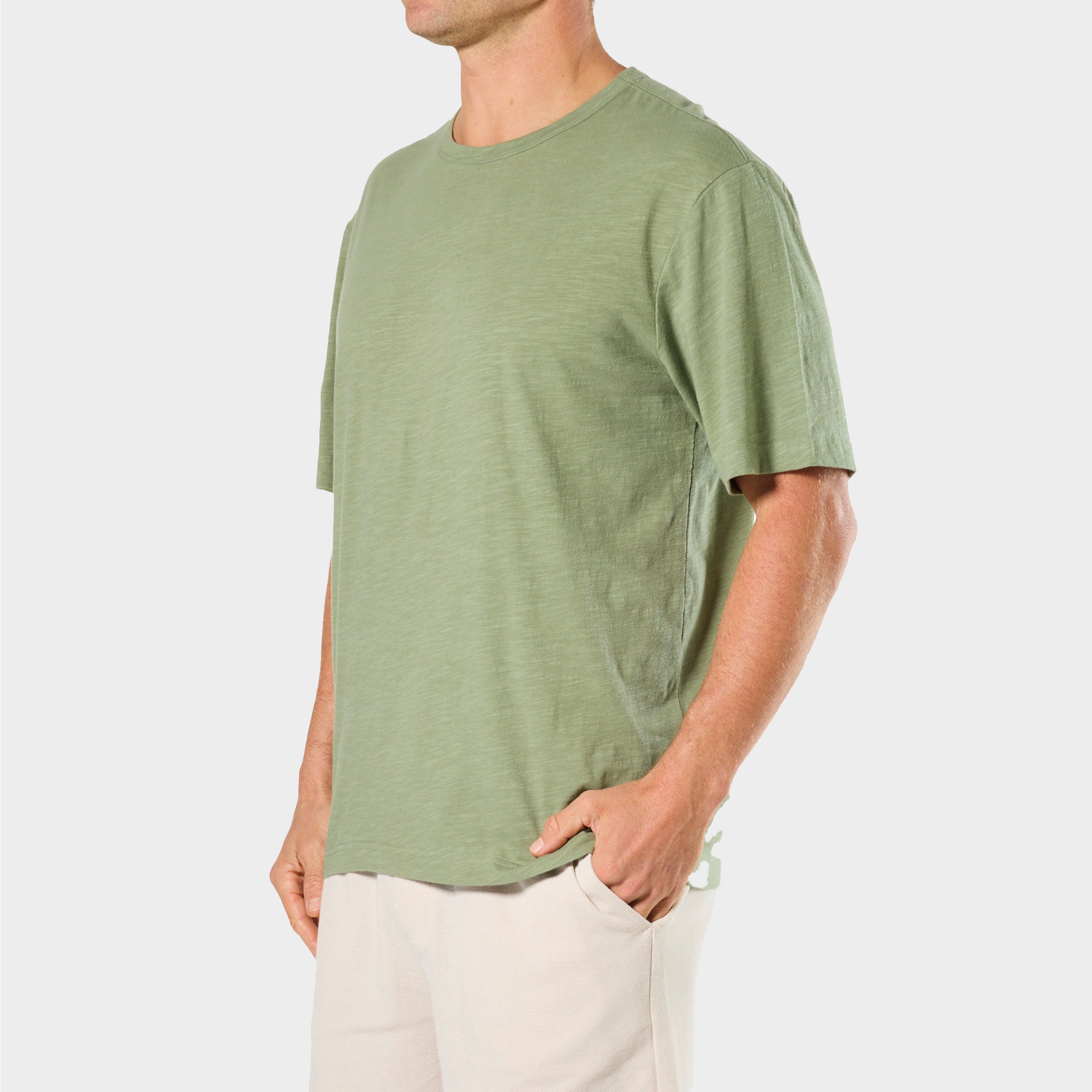 Mitchdowd Mens Slub Khaki Sleep Tee