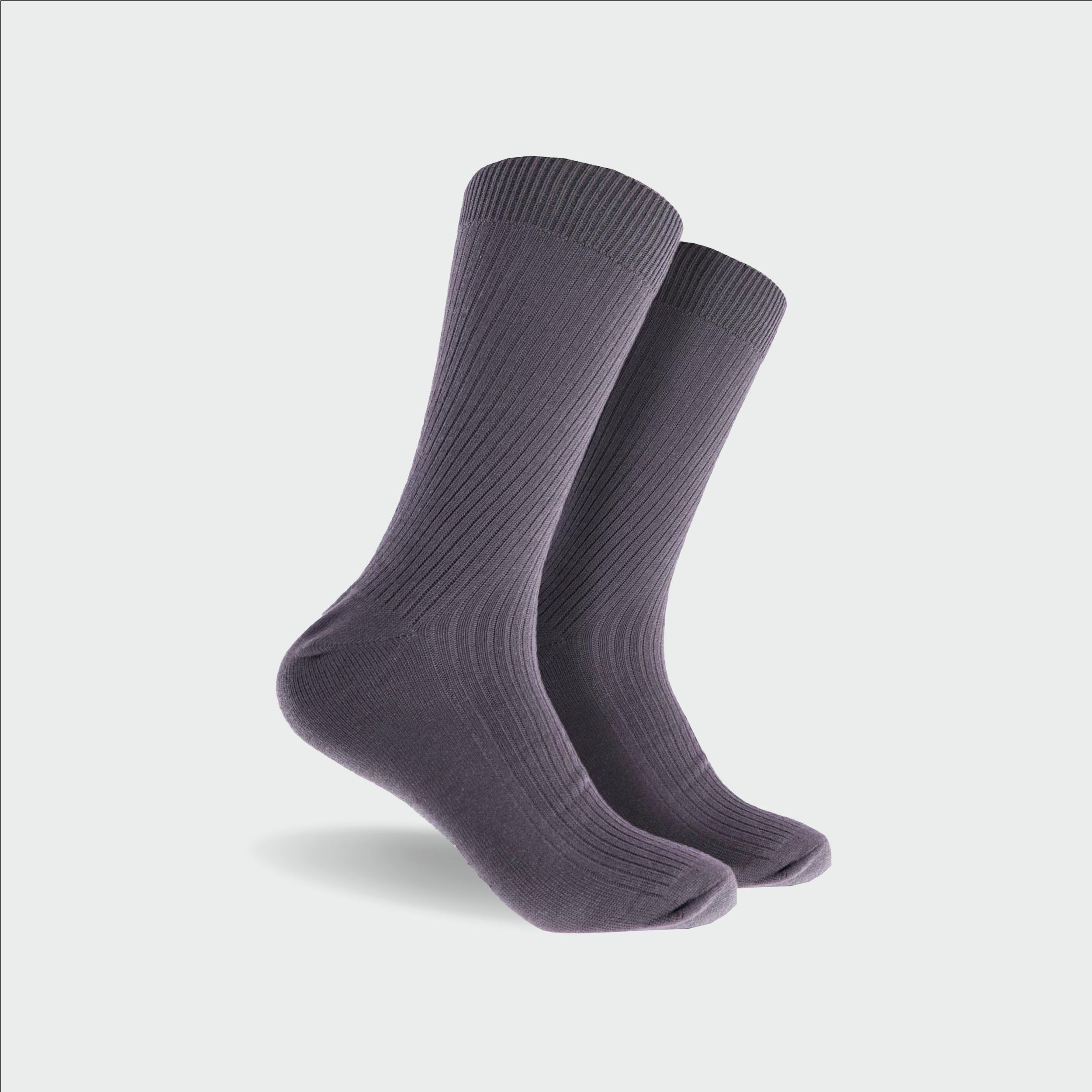 Men's Bamboo Rib Crew Socks - Denim - Image 1