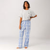 Women's Check Sleep Pants - Blue - Image 1
