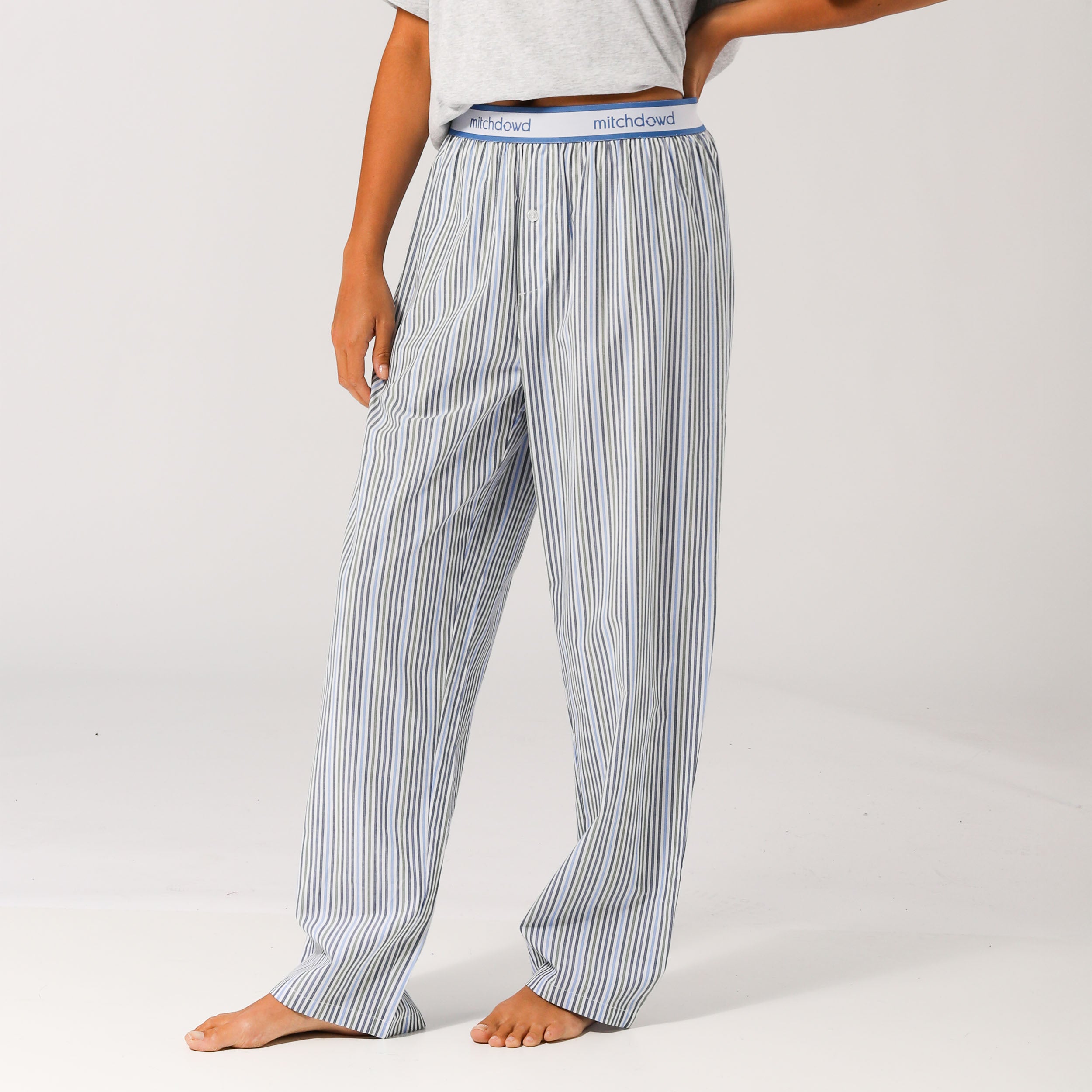 Women's Stripe Sleep Pants- Multi - Image 2