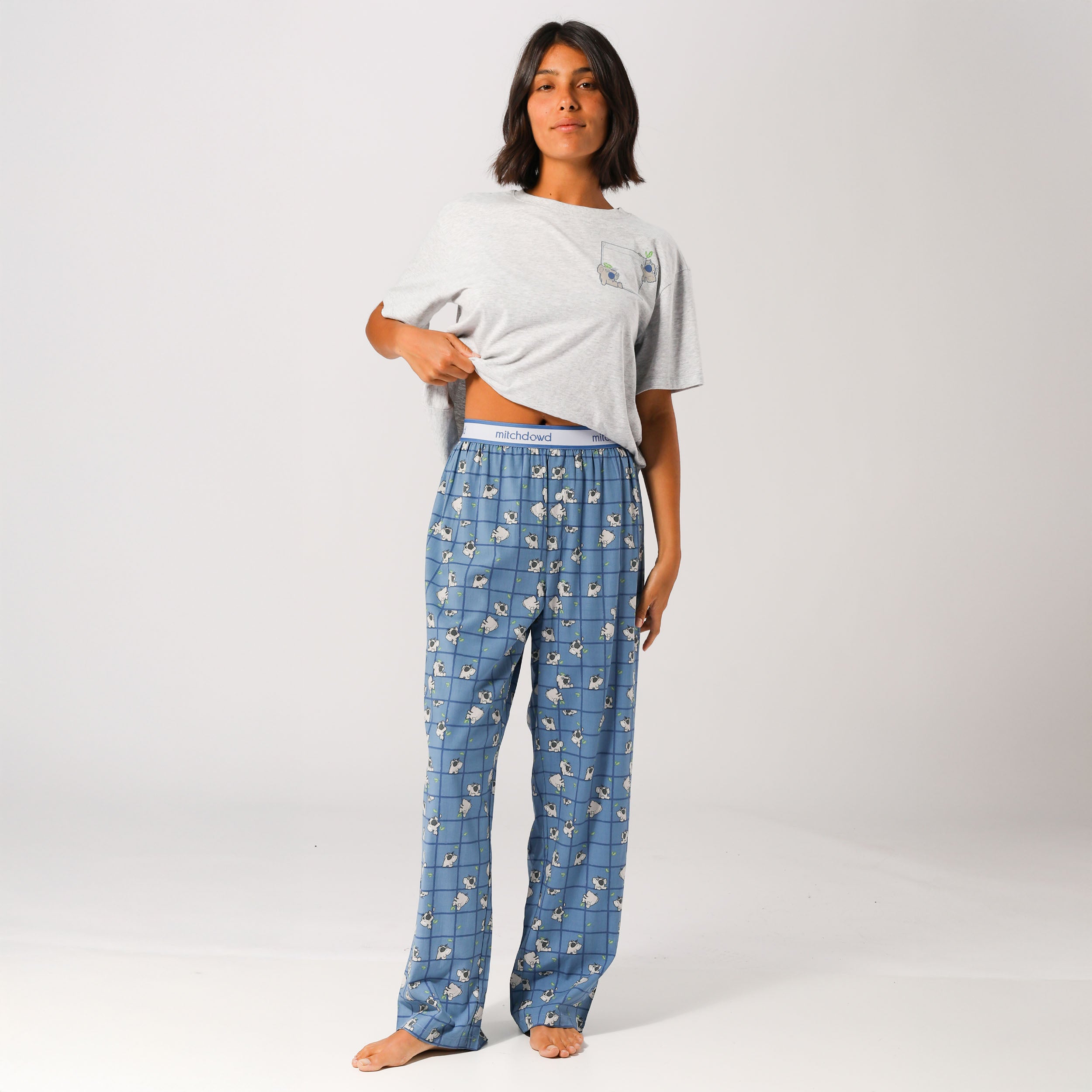 Womens Koala Sleep Pants - Blue - Image 1