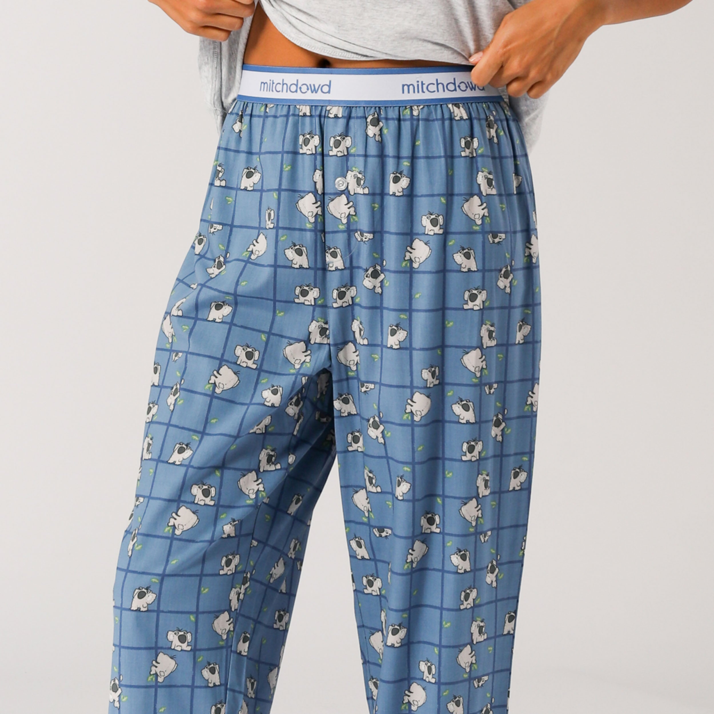 Womens Koala Sleep Pants - Blue - Image 4