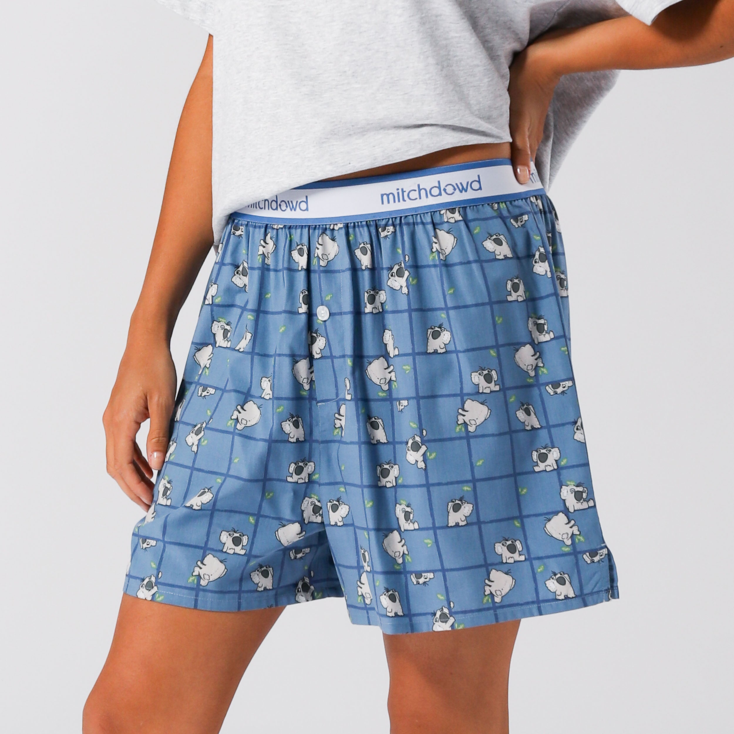 Women's Koala Boxer Shorts - Blue - Image 3