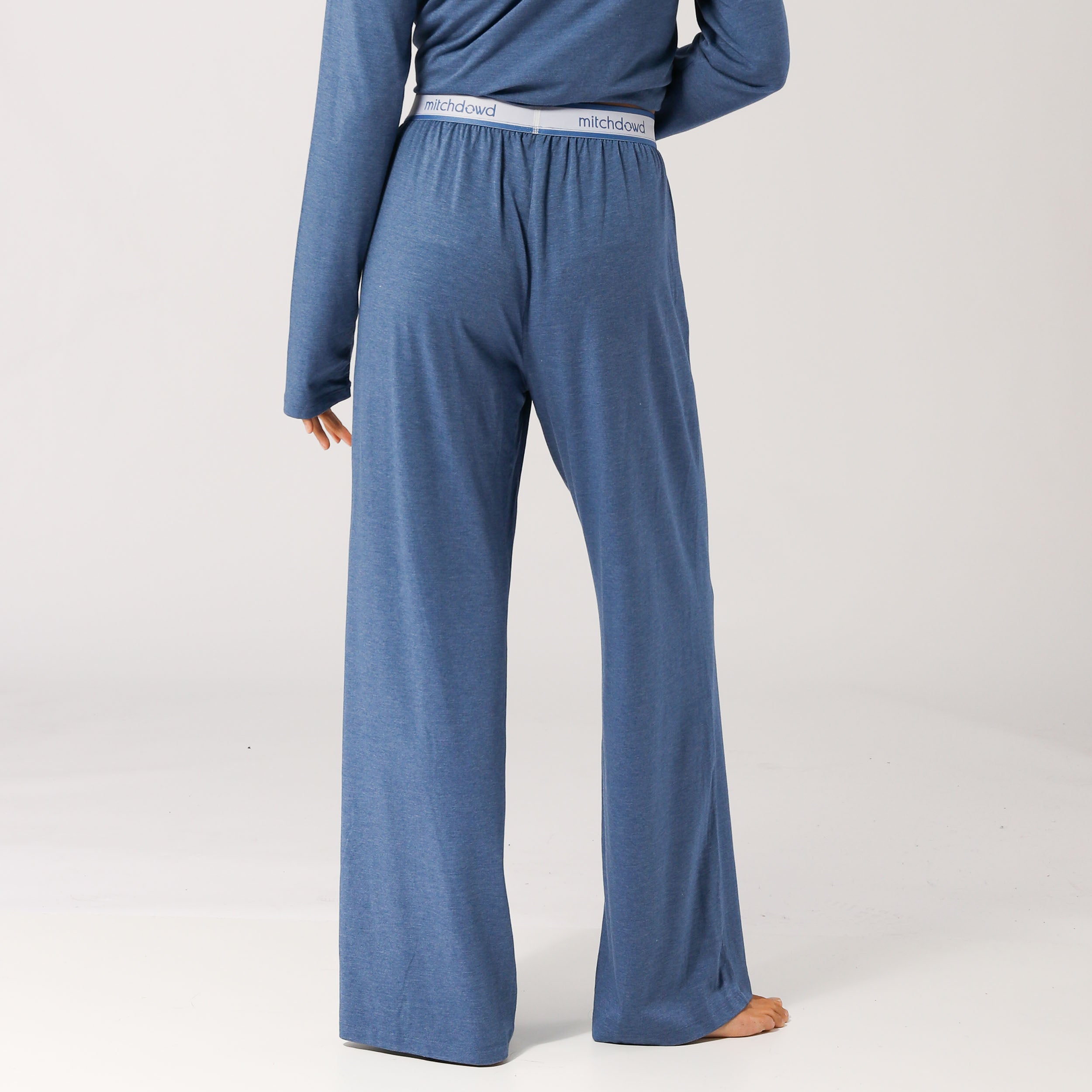 Women's Bamboo Knit Sleep Pants - Blue Marle - Image 4