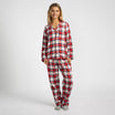 Women's Red Check Flannel Pyjama Set