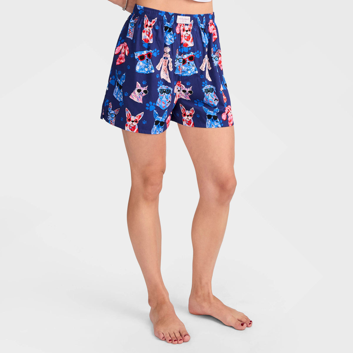 Mitchdowd Women's Dog Paws Bamboo Boxer Shorts