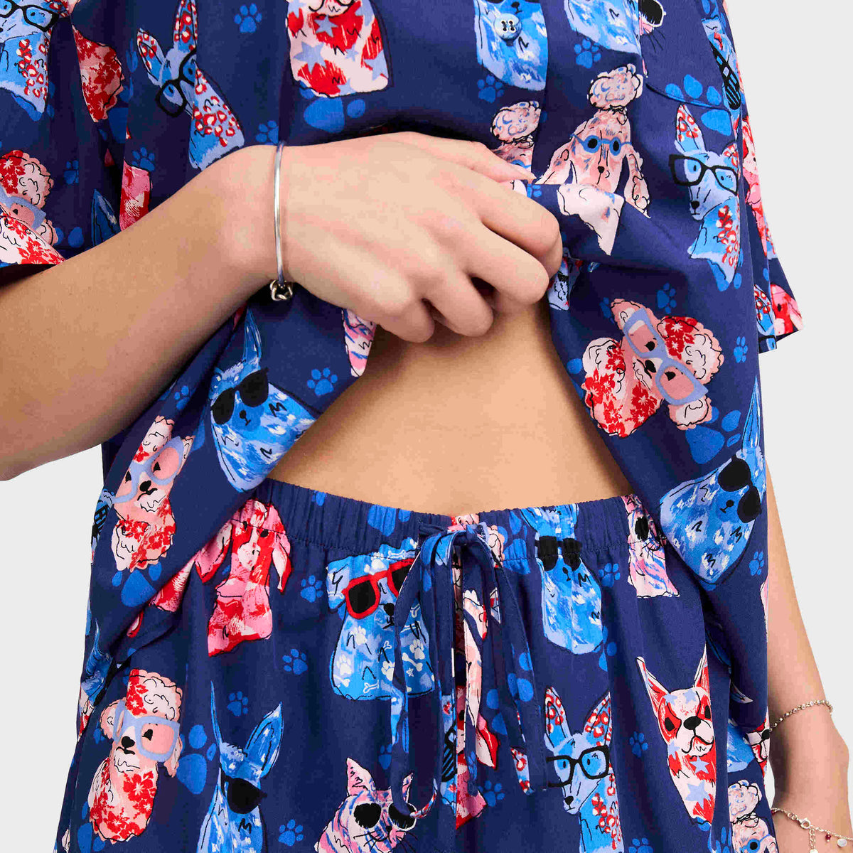 Mitchdowd Women's Dog Paws Bamboo Pyjama Set