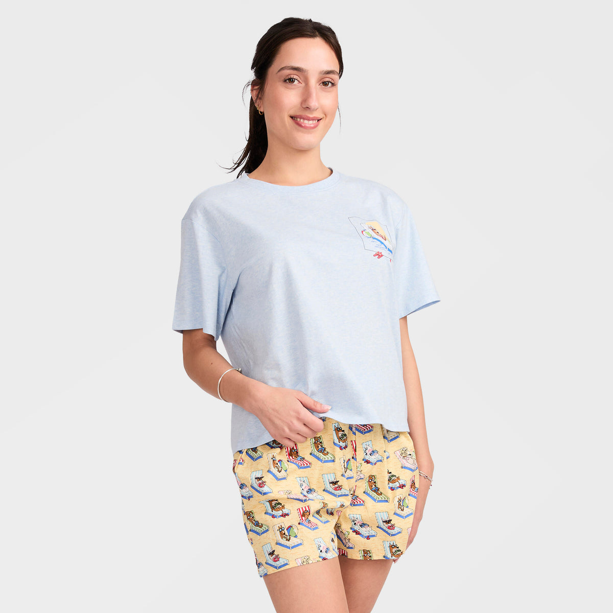 Mitchdowd Women's Doggy Loungin Cotton Pyjama Set