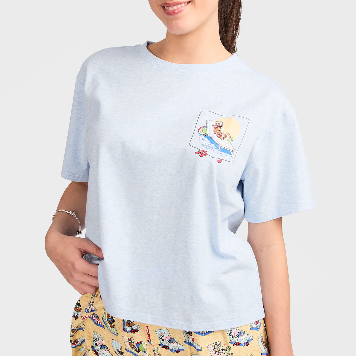 Mitchdowd Women's Doggy Loungin Cotton Pyjama Set