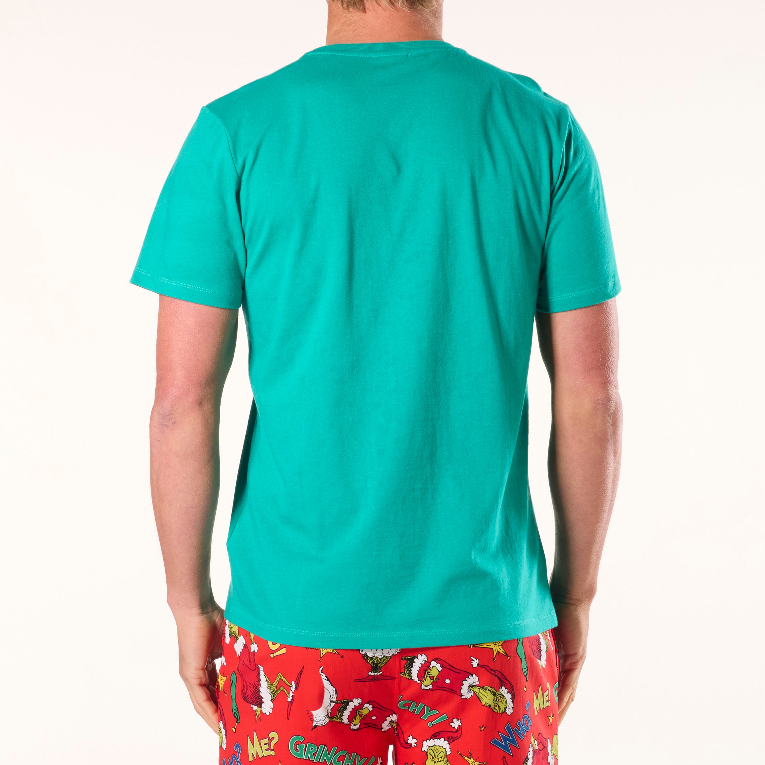 Men's Grinch Grinchy Cotton Sleep Tee - Green - Image 3