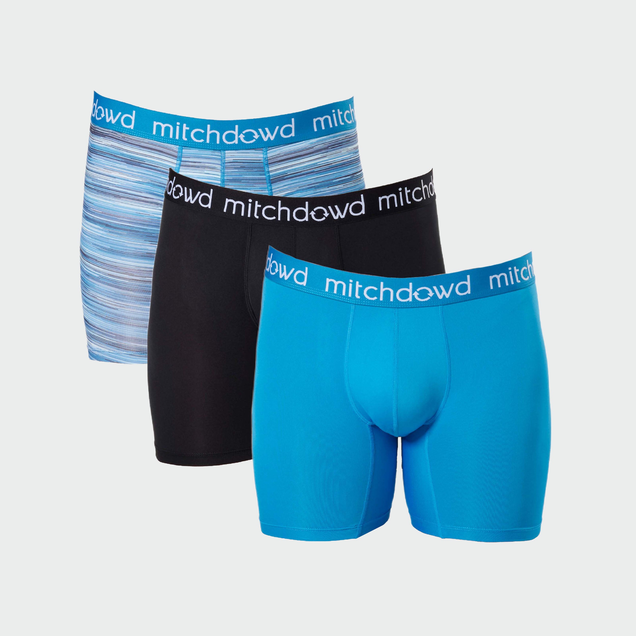 Men's Eco Space Stripe Recycled Repreve® Comfort Trunk 3 Pack - Blue - Image 1