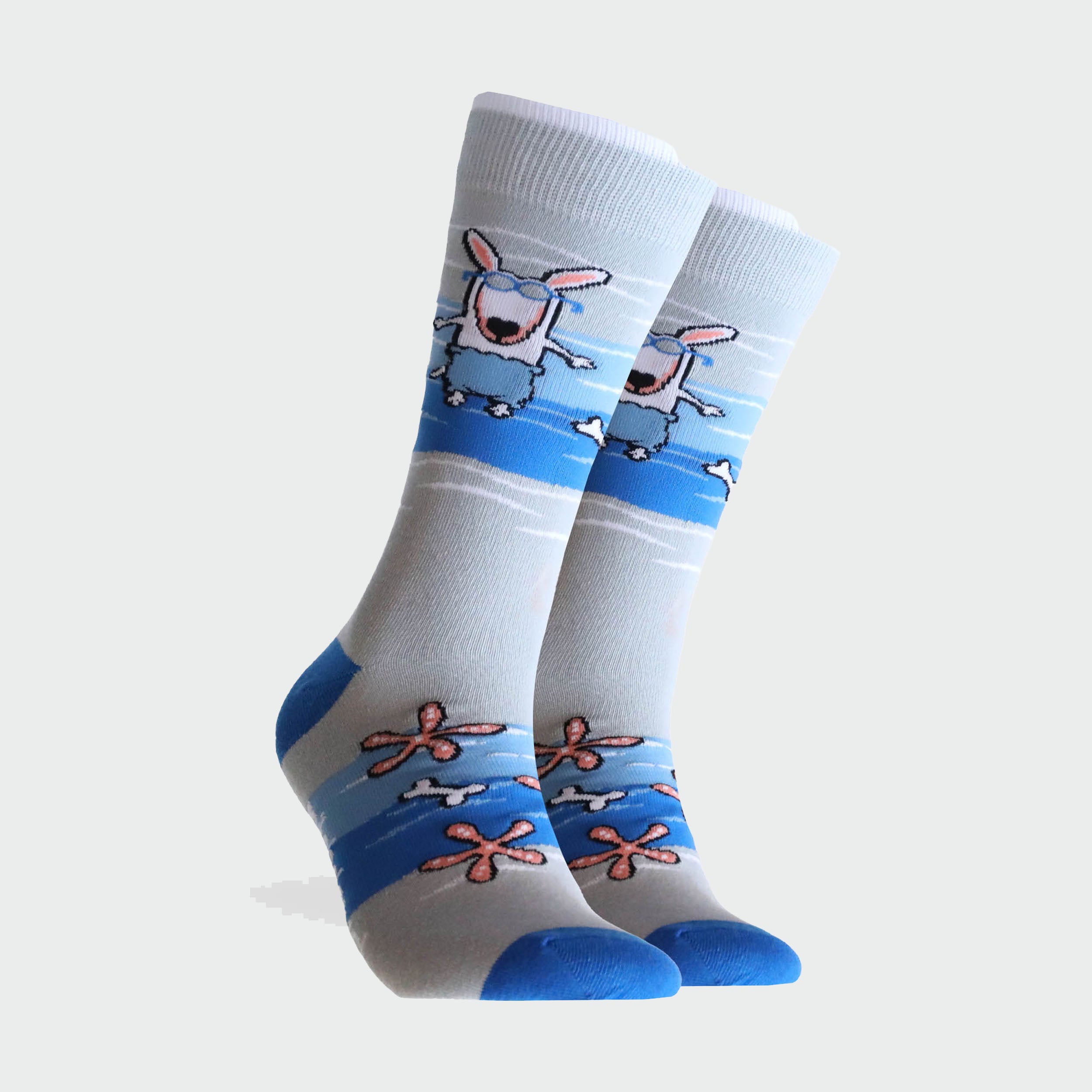 Mitchdowd Men's Cool Dog Jacquard Crew Socks