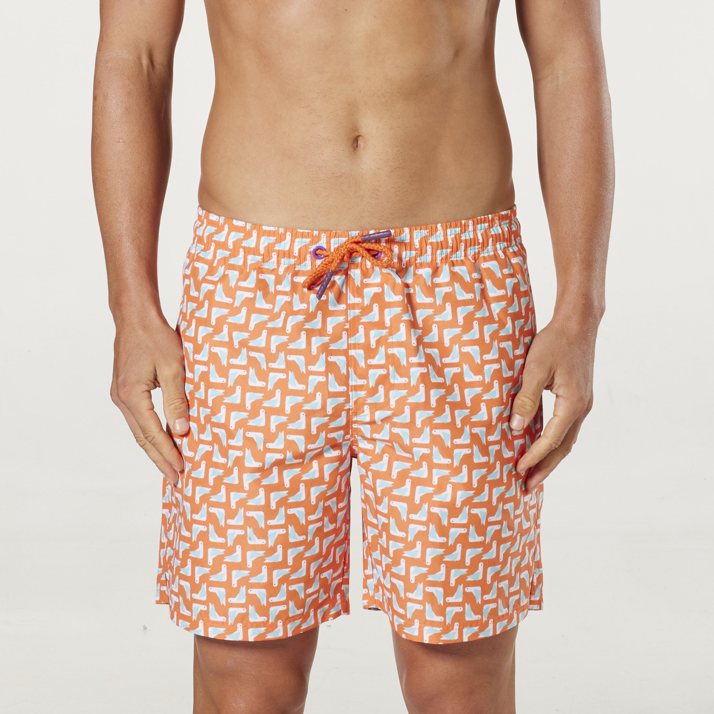 Men's Seagulls Repreve® Swim Shorts - Orange - Image 1