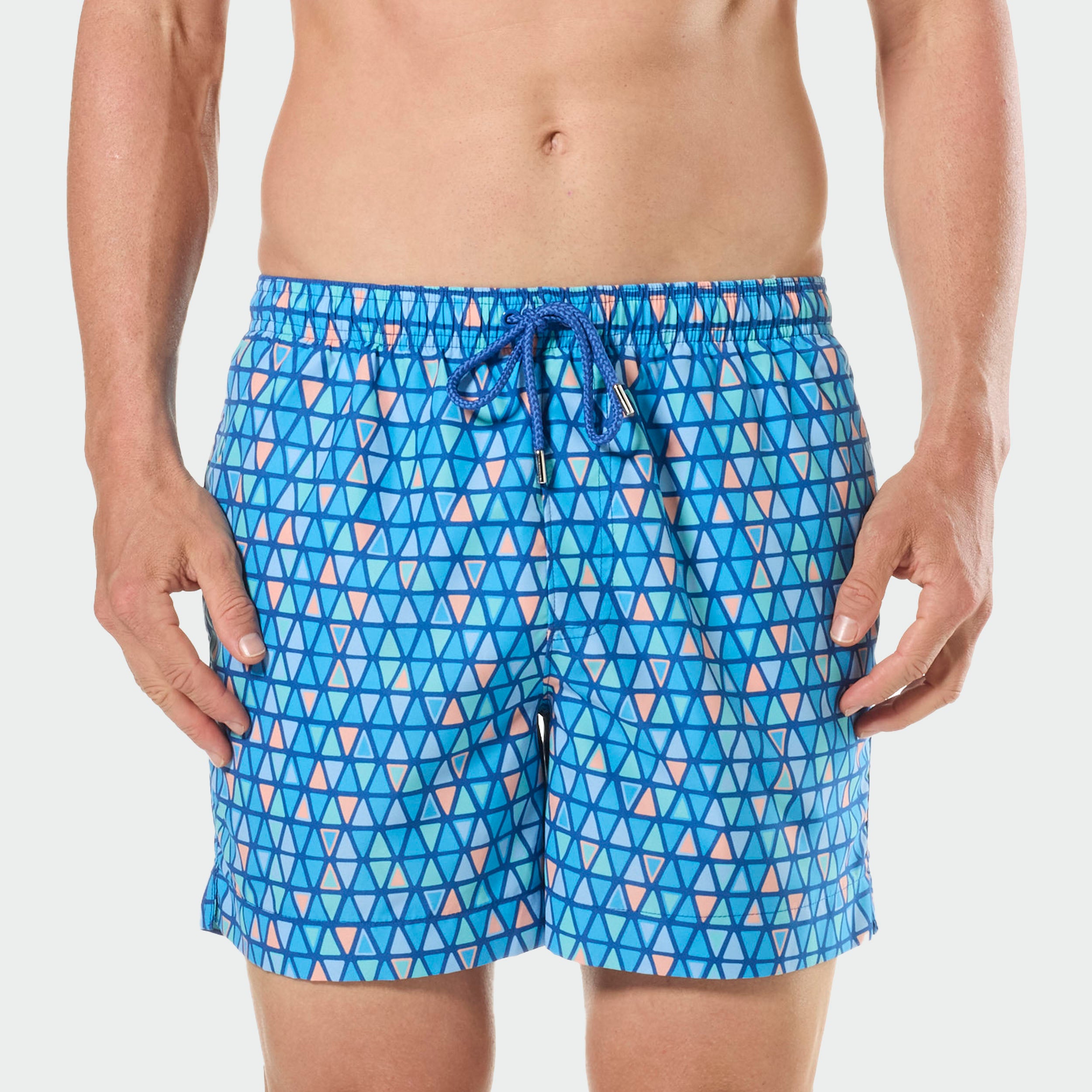Mitchdowd Ocean Mosaic Blue Men's Swim Shorts