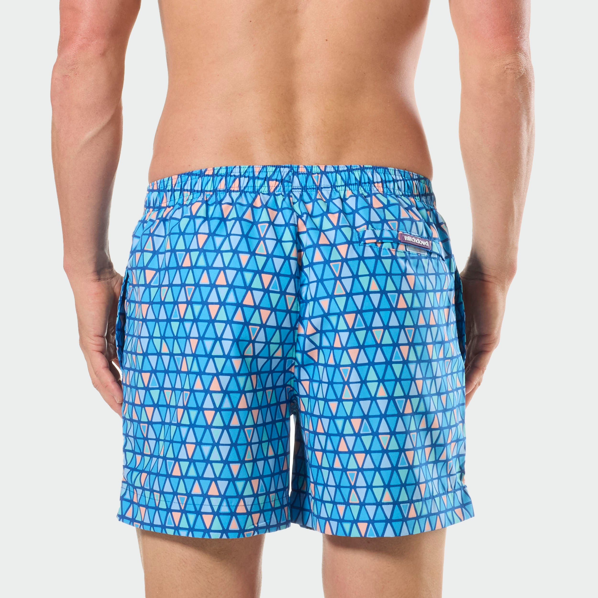 Mitchdowd Ocean Mosaic Blue Men's Swim Shorts